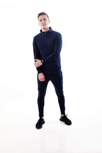 Vestes à fermeture éclair extérieures décontractées de sport d'hiver pour hommes avec sweat à capuche en polaire Logo Jogging Ensemble de pantalons de survêtement Collection de survêtements - Product Image 5