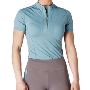 High Quality Custom Design Ladies Horse Riding Equestrian Moisture-Wicking Breathable Sweat Absorbent Zipper Competition - Product Image 1