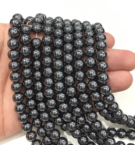 Perles de cristal naturel mélangées |   Labradorite, Agate bleue mate, Tourmaline noire |   Perles de pierres précieuses rondes de 6 mm et 8 mm pour la guérison |   Vente en gros - Product Image 3