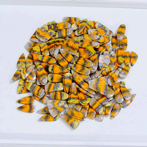 Par de Cabujones de Jaspe Abejorro Natural al por Mayor, Pares a Juego de Piedras Sueltas de Abejorro para Fabricación de Joyas y Pendientes - Product Image 3