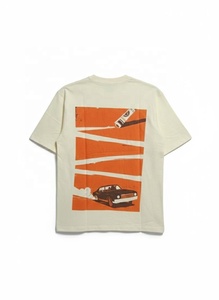 Camiseta Extra Grande para Hombre con Estampado Naranja, Manga Corta, Cuello Redondo, Estilo Casual, 100% Algodón Jersey, Transpirable - Product Image 6