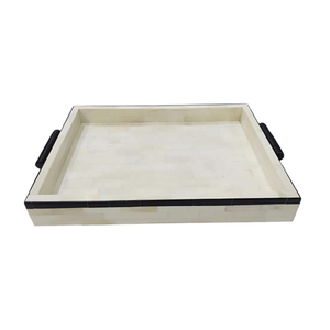 Handcrafted Bone Inlay Serving Tray | Handmade Rectangular Tray | Luxury Decorative Tray | Kitchen Dining Tray | Home Decor <b>Gift</b> - Product Image 1
