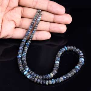 Cuentas de Labradorita Azul Natural Talladas en Forma de Melón, Cuentas Sueltas de Alta Calidad para la Elaboración de Joyería - Product Image 5