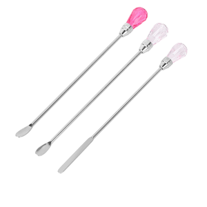 Spatule en acier inoxydable pour nail art, cuillère à mélanger pour poudre et gel UV, outil pour mélanger les liquides - Product Image 1