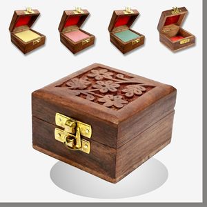 Handicraft Wooden Mini <b>Storage</b> <b>Box</b> <b>Small</b> Size Organizer For Ear Rings, Rings and Nose Pins <b>Storage</b> <b>Box</b> Brown Gift <b>Box</b> (Brown) - Product Image 1