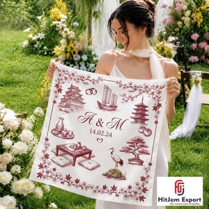 Écharpe carrée personnalisée haut de gamme, imprimée, toucher soyeux, châle de mode, foulard, marque privée, fabricant textile OEM ODM - Product Image 5