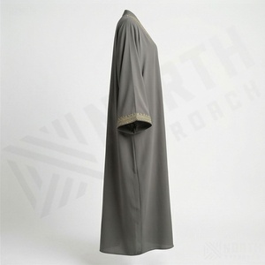 Vestido Musulmán para Mujer, Kaftán Abierto de Viscosa Sedosa, Abayas Islámicas, Jilbab, Ropa Elegante y Modesta, Calidad Premium, Venta al Por Mayor - Product Image 3