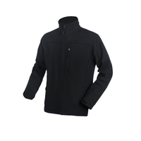 Veste polaire à capuche noire pour homme avec accents rouges, coupe-vent, vêtement d'hiver sportif, fermeture éclair, coupe classique