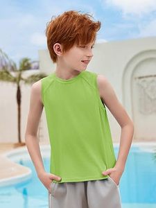 Camiseta sin Mangas Transpirable para Niños, Camiseta Deportiva sin Mangas, Camiseta Musculosa para Niños, Ropa Deportiva Ligera de Secado Rápido para Correr - Product Image 4