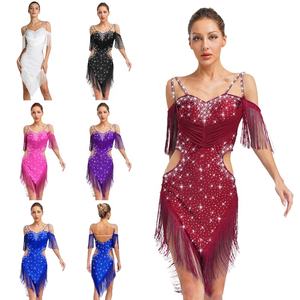 Ropa de Baile al por Mayor para Mujer, Traje de Baile Latino, Cha-Cha, Tango, Vestido de Actuación para Eventos de Danza, Espectáculos Escénicos - Product Image 1