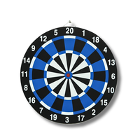 Cible de fléchettes double face en papier avec pointes en acier de 12, 15 et 17 pouces pour bar, fête et tournoi