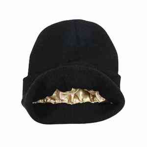 Bonnet en tricot imperméable unisexe pour adulte, couleur unie, bonnet d'hiver - Product Image 5