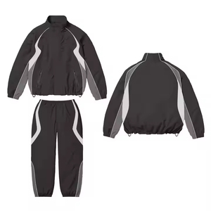 Survêtement tendance pour homme, hiver, uni, grande taille, extensible, respirant, tissu en nylon écologique, coupe classique, pour jogging et fitness - Product Image 1