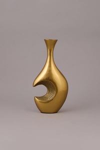 Home Decor Hangout <b>Gold</b> Aluminium Handcrafted Flower Vase Elegant Decorative Accent for Living Room Bedroom & Office - Product Image 2