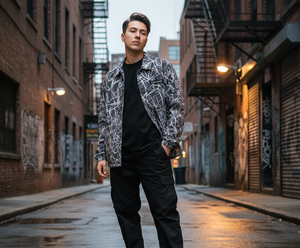 Chaqueta Deportiva Personalizada con Logotipo a Color, Diseño Casual, con Parches de Dibujos Animados/Letras, Estilo Camuflaje, para Hombre - Product Image 2