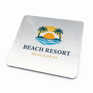 Sous-verres en métal personnalisés classiques en acier inoxydable avec logo imprimé, durables, réutilisables, promotionnels, pour cadeaux de charité - Product Image 3