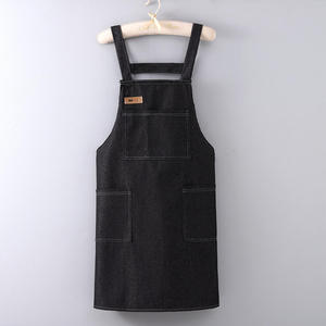 <b>Back</b> Strap Bib Sleeveless Comfortable Denim Barber Salon Apron | Adjustable Fashion Style Customized Colors for Barbers Hair - Product Image 2