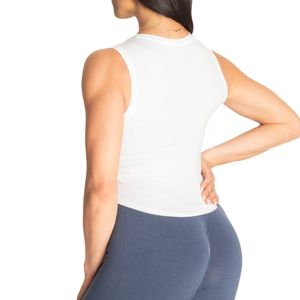 Débardeur long pour femme à ourlet incurvé, respirant et extensible, pour la gym, le fitness et le yoga, vêtements de sport, vente en gros OEM - Product Image 4