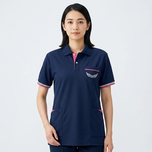 Polo à manches courtes bleu marine pour homme avec logo brodé et poche, style décontracté - Product Image 4