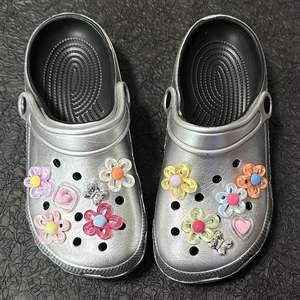 OEM ODM, металлические Акриловые Роскошные Жемчужные шармы для обуви, оптовая продажа, аксессуары для ювелирных изделий на заказ, подвески для обуви принцессы, оптом - Product Image 6