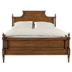 Lit de rangement en bois massif, fait main, écologique, style Mid-Century Modern, tailles Queen et King, pour hôtels et appartements, avec cadre en bois, mobilier de maison - Product Image 2