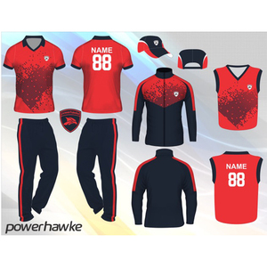 เครื่องแบบจิ้งหรีดผลิตในอินเดียสำหรับผู้ใหญ่เด็กผู้ชายพร้อมชื่อทีมออกแบบได้ตามต้องการ - Product Image 5