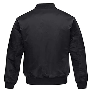 New Wholesale Custom Printed Casual Men's Slim Fit Fleece Bomber Jacket Stand Collar Windproof Waterproof Cotton Filled Winter - Product Image 2