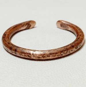 Brazalete de cobre macizo y pesado para hombre, brazalete de cobre puro, brazalete rústico martillado, regalo para él, joyería de cobre para hombre - Product Image 3