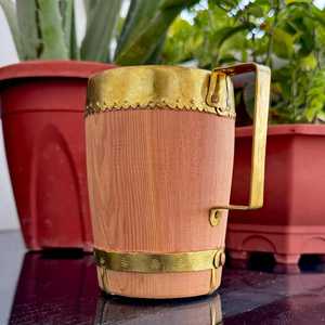 Orion Handicraft Wooden Mug With Metal handle and Inlay work Rustic <b>Bar</b> <b>Tool</b> For Cocktail Serving Drinkware for Party - Product Image 1
