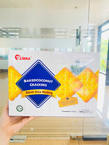 แครกเกอร์มะพร้าวหวานชวนปากอร่อยบรรจุภัณฑ์ส่วนตัว189กรัม | มีตัวอย่างให้ - Product Image 1