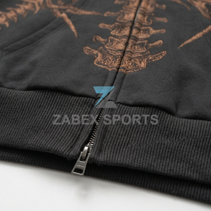 OEM ODM Custom Full Zip <b>Rhinestone</b> Hoodie Luxury Street Fashion Cotton Fleece <b>Jacket</b> for Men IN PAKISTAN - Product Image 6