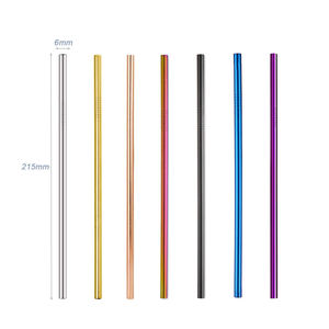 Lot de pailles réutilisables classiques en acier inoxydable Surtechs International 20oz, noir, or rose, argent, personnalisables, portables, pour la vente en gros - Product Image 4