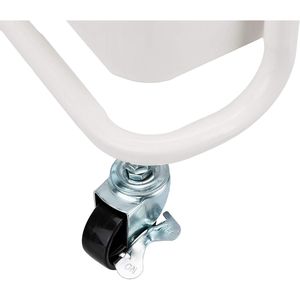 Chariot de rangement multifonctionnel à 3 niveaux blanc avec roulettes verrouillables, unité d'étagère mobile portable - Product Image 4