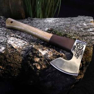 Hache à main de survie portable OEM personnalisée 360 mm, style Tomahawk nordique, légère (420 g), pour camping en extérieur, cadeau souvenir de collection haut de gamme - Product Image 5