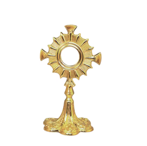 Monstranza de Latón de Colección, Monstranza Religiosa de Latón Vintage para la Adoración Eucarística y Decoración de Regalos Cristianos - Product Image 5