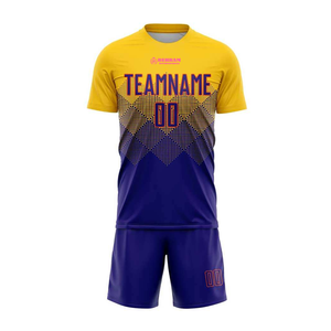 Maillot de football de haute qualité, ensemble complet, tissu sublimé à séchage rapide, tenue de football personnalisée avec design sur mesure et option OEM - Product Image 6