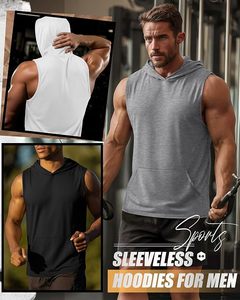 Camiseta sin mangas de algodón premium para hombre, camiseta de gimnasio sin mangas, camiseta de entrenamiento con logo personalizado, ropa deportiva para hombre - Product Image 2