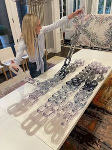 Sculpture d'art en résine de forme irrégulière pour la décoration intérieure, pièce d'art en résine tendance, artisanat en résine fait main, étanche, modelé à la main - Product Image 5