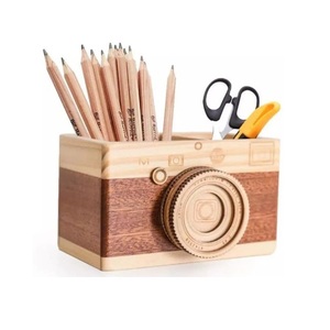Support à stylos en bois fait main, organisateur en bois naturel pour stylos, crayons, marqueurs, bureau, table d'étude et décoration intérieure - Product Image 6