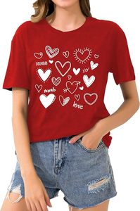 T-shirts pour femmes à imprimé graphique, logo personnalisé, vierges, prêts à l'emploi, à manches courtes, doux, respirants, décontractés - Product Image 2