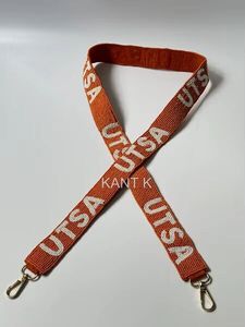 Sangle perlée vintage personnalisée avec boucle en acier pour sacs, motifs artistiques uniques, taille et couleur personnalisables pour sacs à main et sacs bandoulière - Product Image 2