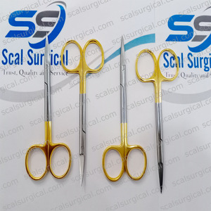 กรรไกรตัดเส้นเอ็น Stevens ระดับมืออาชีพ ขนาด 11.5 ซม. ด้ามจับสีทอง ทำจากสแตนเลสสตีลคมกริบ สำหรับการผ่าตัด - Product Image 3