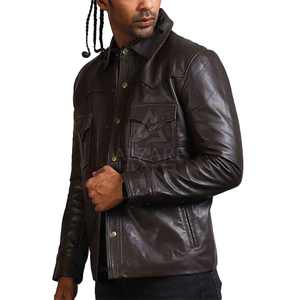 Chaqueta de Cuero Premium Estilo Clásico con Forro Interior Cómodo para Uso Diario, Chaqueta de Invierno para Camioneros - Product Image 4