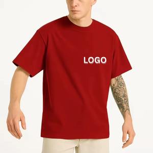 Camiseta de 300 g/m² sin costuras de alta calidad, corte holgado, estilo urbano, camiseta corta con logo personalizado en relieve, camiseta oversize para hombre - Product Image 5