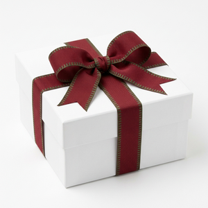 Ruban gros-grain de Noël vert bordeaux de 25 mm en gros pour la décoration d'arbres, couronnes, nœuds, boîtes cadeaux, cheminées et travaux manuels de couture pour les fêtes - Product Image 1