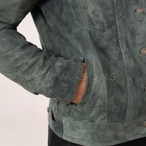 เสื้อแจ็คเก็ตทรัคเกอร์ผู้ชาย ดีไซน์ทันสมัย คุณภาพสูง เนื้อผ้านุ่ม สีสันปรับแต่งได้ สไตล์สตรีทแวร์ - Product Image 5