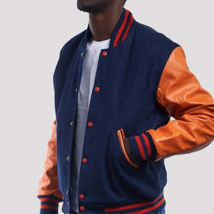 Chaqueta de alta calidad para hombre, chaqueta varsity de béisbol personalizada OEM, nuevo diseño 2025, chaqueta varsity para hombre. - Product Image 6