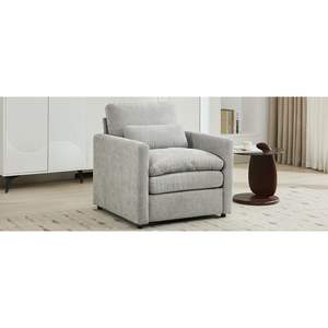 31.9 \ "luce grigio accogliente poltrona imbottita oversize e comodo divano nuvola con doppio cuscino per posti a sedere singoli in soggiorno - Product Image 1
