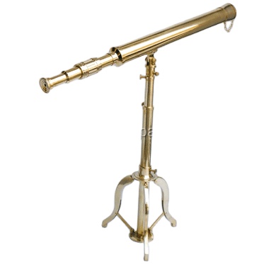 Negro Coleccionable Latón 6" telescopio Catalejo De Cuero Marrón Blanco Con Caja De Madera Negro Coleccionable Latón 6" telescopio Catalejo De Cuero Marrón Blanco Con Caja De Madera