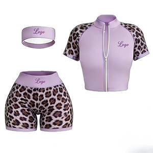 2026 Women Sets Lounge Shorts Set Leopard Cheetah Print Custom LOGO High Quality Cotton Shirts Clothing Women Shorts Sets - Product Image 4